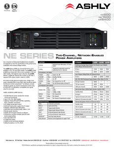 ne series two-channel, network-enabled