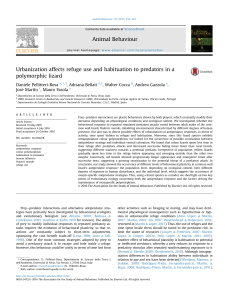 Urbanization affects refuge use and habituation to