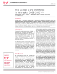 The Cancer Care Workforce in Nebraska, 2008-2012