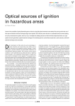 Optical sources of ignition in hazardous areas