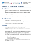 My Post-Op Mastectomy Checklist