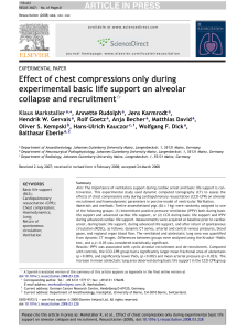 ARTICLE IN PRESS Effect of chest compressions only