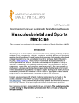 Sports and Recreational Medicine Curriculum