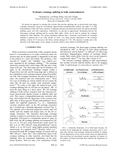 Excitonic exchange splitting in bulk semiconductors