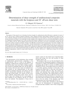 Determination of shear strength of unidirectional composite