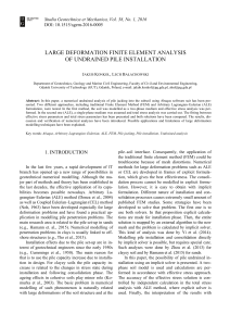 large deformation finite element analysis of undrained pile installation