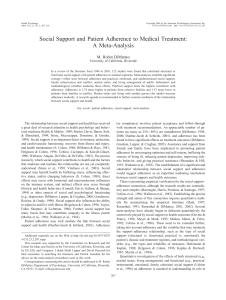 Social Support and Patient Adherence to Medical Treatment: A Meta