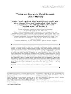 Threat as a feature in visual semantic object memory