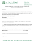 Concussion MD Clearance Form - St. Patrick School