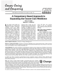 A Competency-Based Approach to Expanding the Cancer Care