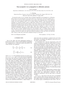 Time-asymptotic wave propagation in collisionless plasmas