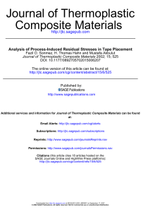 Analysis of process-induced residual stresses in tape placement