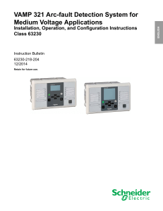 VAMP 321 Arc-fault Detection System for