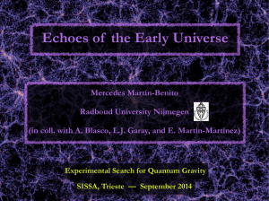 Echoes of the Early Universe