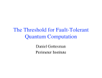 The Threshold for Fault-Tolerant Quantum Computation