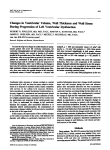 Changes in ventricular volume, wall thickness and wall stress during