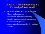Chapt. 12 – Team-Based Pay in a Knowledge-Based