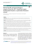 Mental health and psychological impacts from the