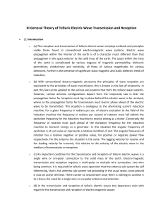 Telluric Electric Wave Transmission and Reception