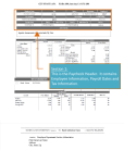 This is the Paycheck Header. It contains Employee Information