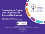 Strategies for Coping with Cognitive and Personality Changes