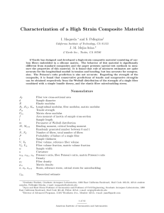Characterization of a High Strain Composite Material