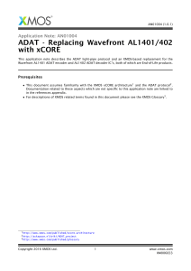 ADAT - Replacing Wavefront AL1401/402 with xCORE