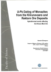 U-Pb Dating of Monazites from the Kiirunavaara and Rektorn Ore