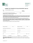 Consent for Transfer of Evaluation Report and File