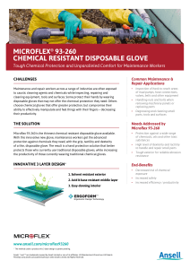 microflex® 93-260 chemical resistant disposable glove