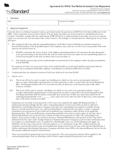 Tax-Sheltered Annuity Loan Repayment