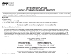 NOTICE TO EMPLOYEES UNEMPLOYMENT INSURANCE BENEFITS