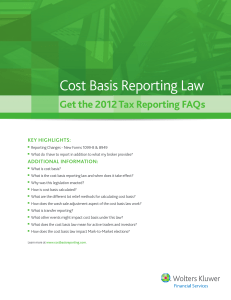 Cost Basis Reporting Law - Wolters Kluwer Financial Services