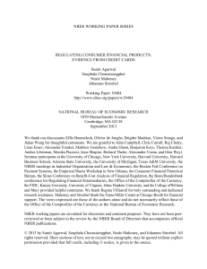 Regulating Consumer Financial Products: Evidence from Credit Cards