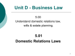 Rights and Duties Associated with Domestic Relations Laws
