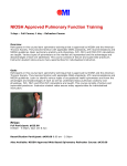 NIOSH approved Pulmonary Function Training