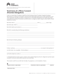 Treatment of a Minor Consent (Parental Delegation)
