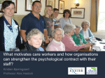 Care workers` motivation