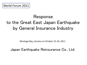 Response to the Great East Japan by General Insurance