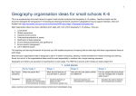 geography organisation ideas for small schools k-6