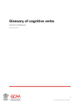 Glossary cognitive verbs