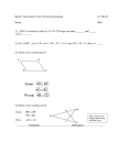  Geo Honors Test 3 Practice Questions