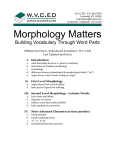 Morphology-Matters