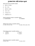 Scientific Notation Quiz