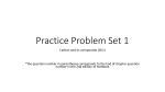 Practice Problem Set 1 Carbom and its compounds