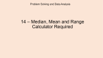 14C - PowerPoint - Median Mean and Range