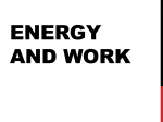 Energy and work