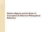 Modern Nigeria and the Roots of Corruption