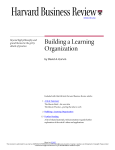 Building a Learning Organisation