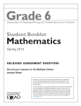 Grade 6-Mathematics Booklet-EQAO